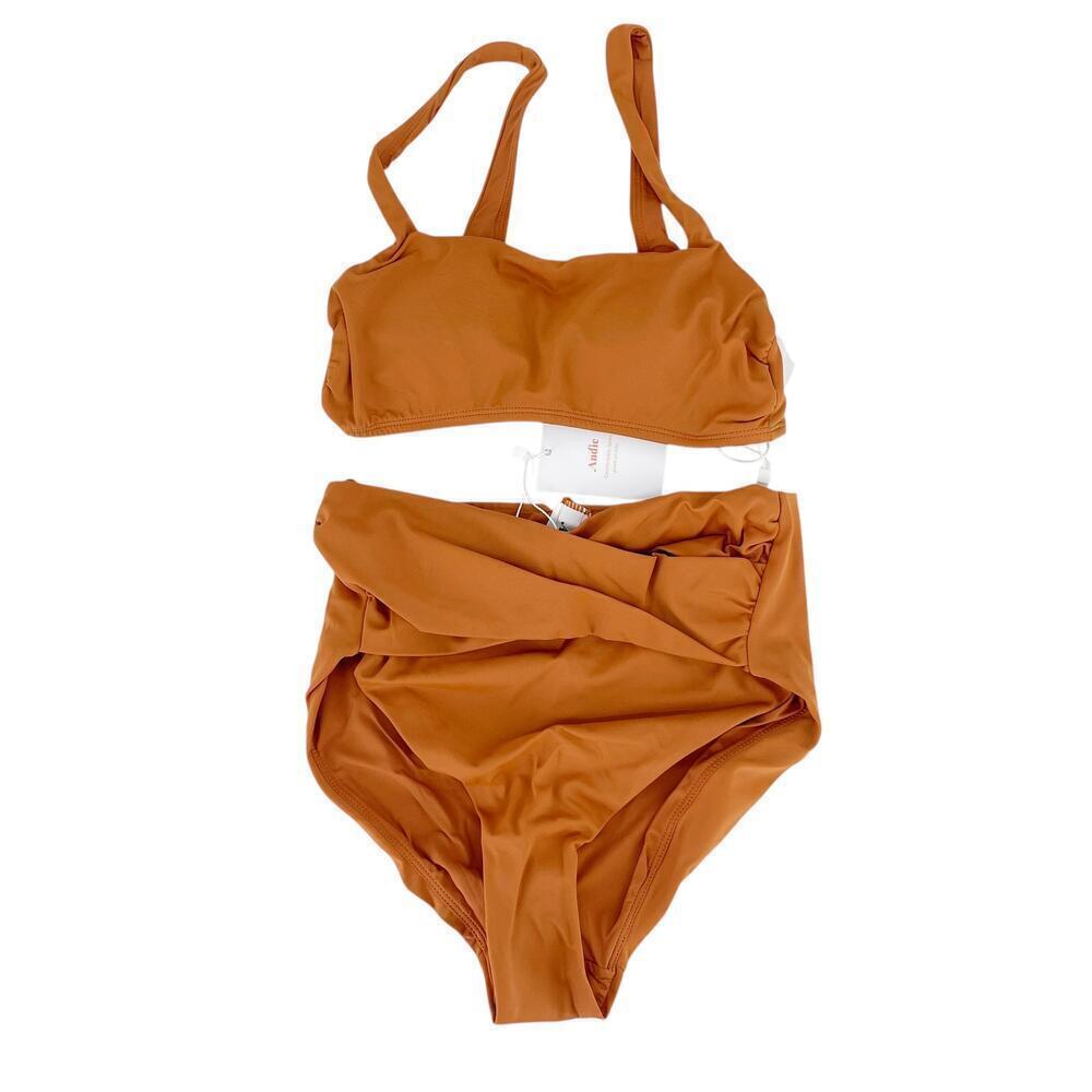 Andie Swim The Barbados Swimsuit Bikini Size XS Chestnut NEW with Tags!